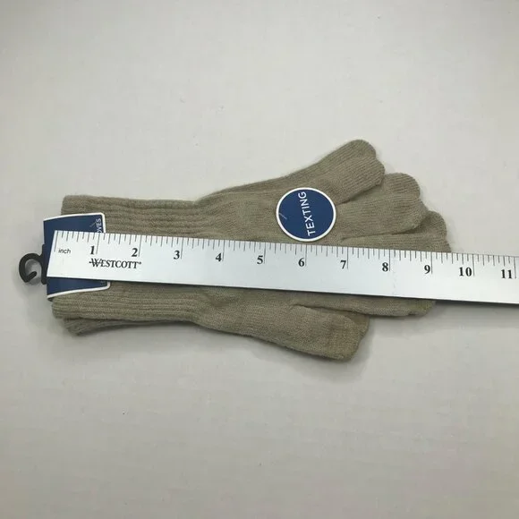 Winter Essentials Women's One Size Beige Texting Elongated Gloves New - Picture 8 of 8